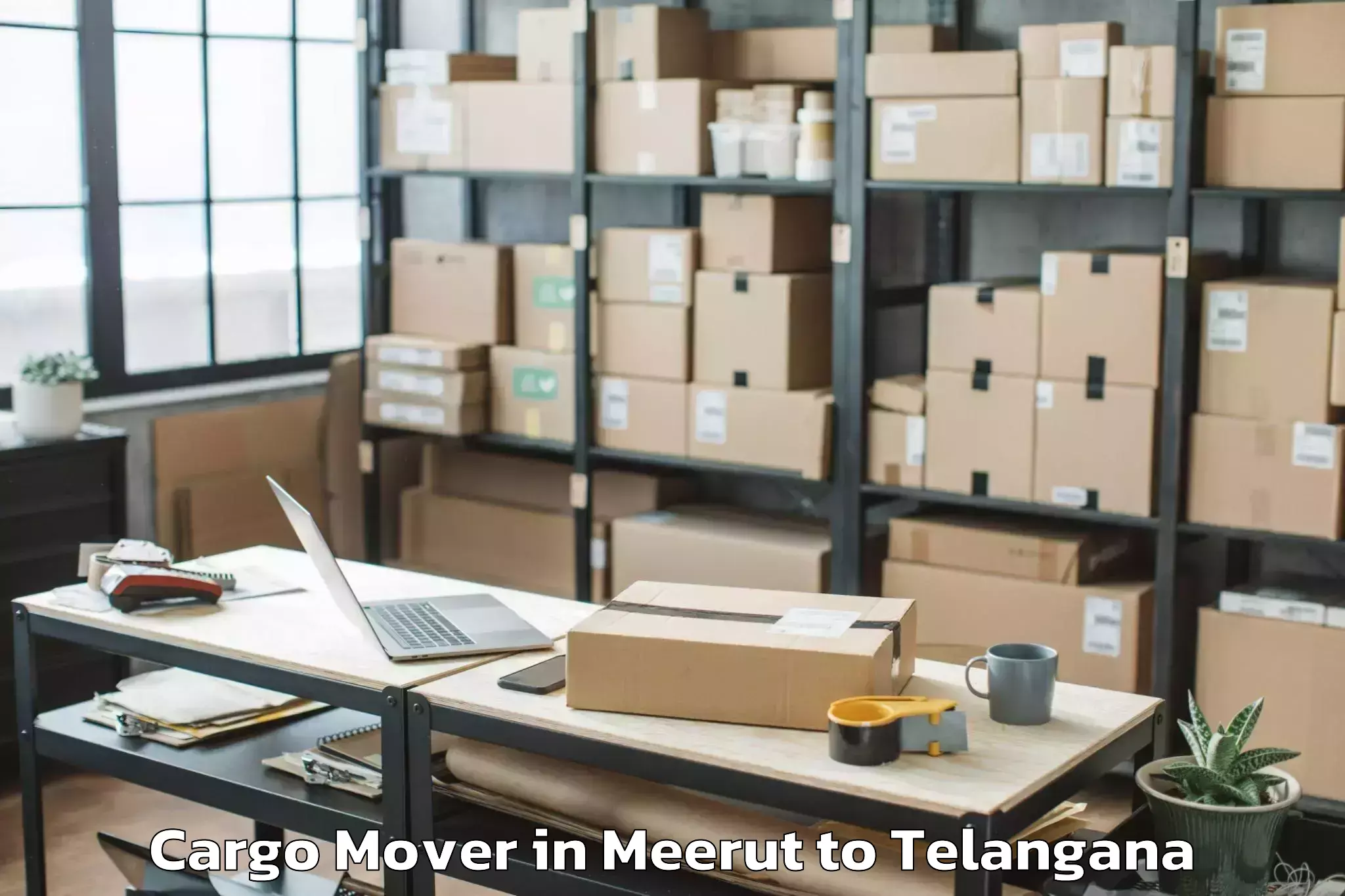 Easy Meerut to Satavahana University Karimnag Cargo Mover Booking